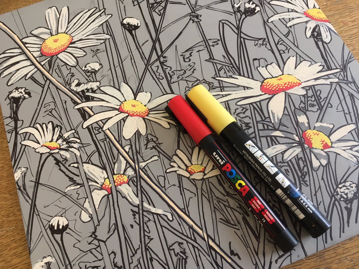 susenoble's tweet photo. #workinprogess on my next print.....2 or three more layers to go...
#saltburnprintmaker
#flowers
#daisy
#wildflowers
#linocutprint
#limitededition
#reliefprint
#printinprogress
#ecotherapy
#naturetherapy
#oxeyedaisy https://t.co/tsysCEzO9k