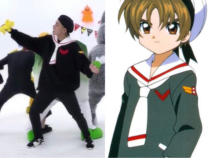 remember when taehyung said he wanted to be card captor sakura for halloween? (but he ended up cosplaying syaoran li)