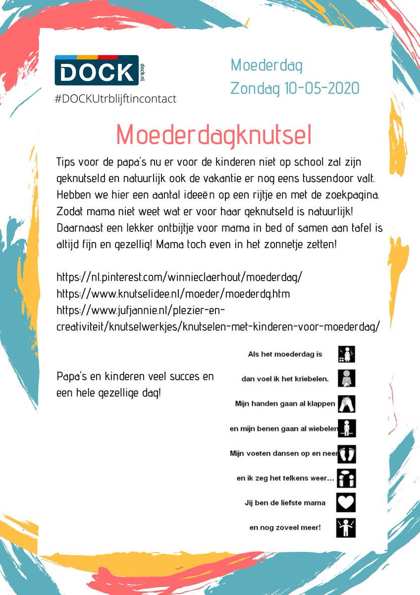 Het weekend staat weer voor de deur! En dit weekend is het moederdag! Vergeet je niet je moeder in het zonnetje te zetten? Veel knutselplezier en een fijne moederdag!