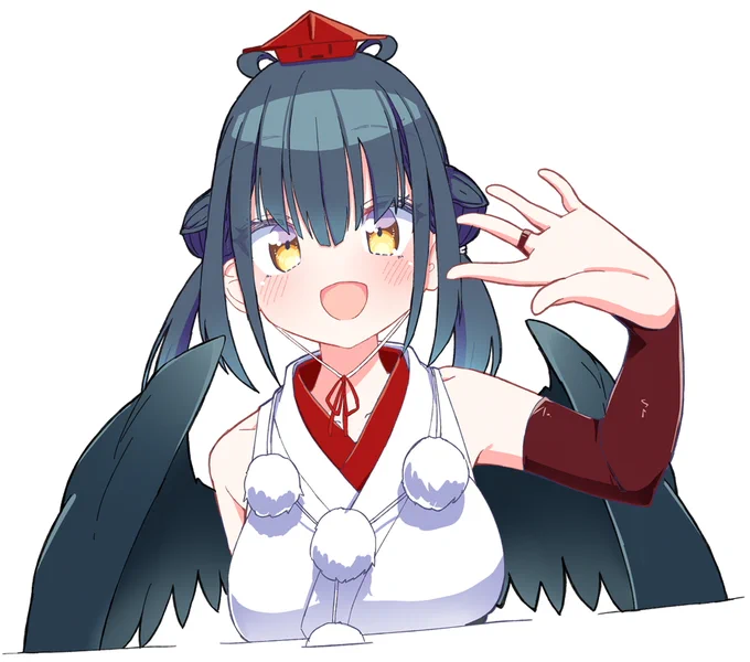 #カルタの絵札 2枚目は透過。 