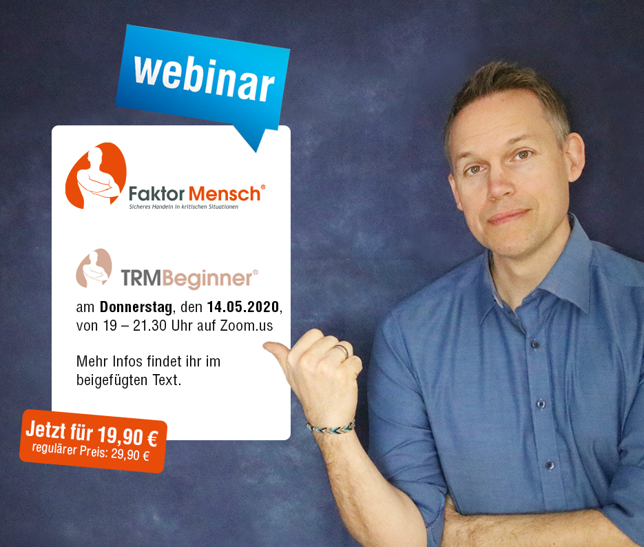 Fakt0rMensch's tweet photo. Am Do. den 14. Mai gibt es wieder ein TRMBeginner®-Seminar von FaktorMensch. In diesem Online-Präsenzseminar erfahrt ihr eine Menge über #Performance, #Teamplay und #TeamResourceManagement in der #Notfallmedizin. Anmeldung unter: https://t.co/7DZ5nzA0Fy https://t.co/kP1CNTDY6y