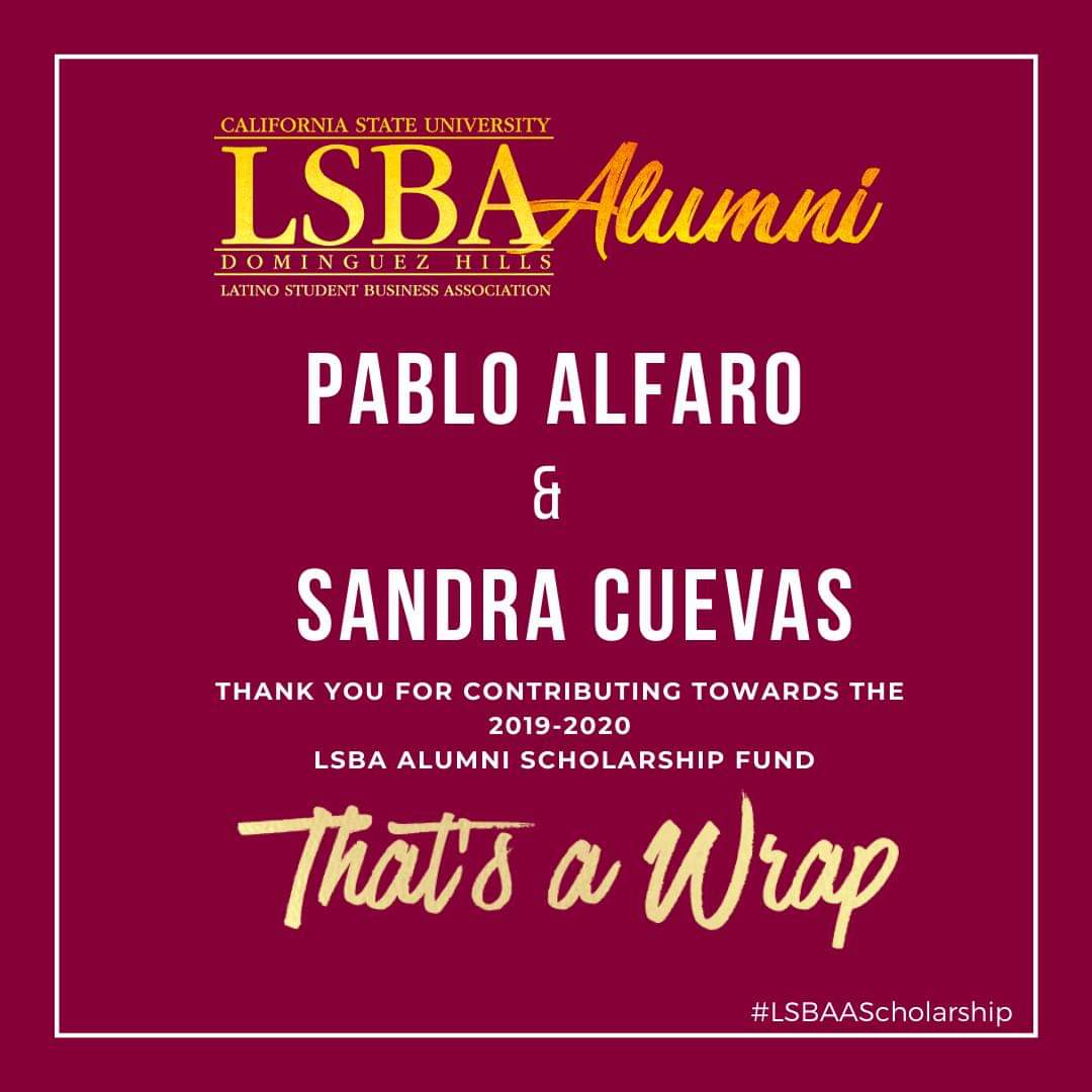 lsbaalumni's tweet photo. That's a wrap! Shoutout to Pablo &amp; Sandra for contributing!
#LSBAAScholarship #LSBAAlumni https://t.co/4ITUJMDkeo
