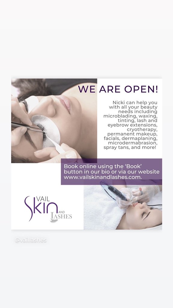 VailSkinAndLash's tweet photo. https://t.co/AGOVHoPFZM