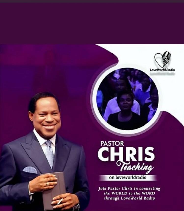 LoveworldRadio's tweet photo. Line Up Of Today’s Program on LoveWorld Radio
++++++++++++++++++++++++++
Stay logged on to your #1 Gospel Radio Station for a wonderful time of inspiration &amp; entertainment.

Pastor Chris Teaching — 10:00am GMT + 1 
Healing School Magazine Show — 10:30am GMT + 1 https://t.co/vvSk8c4mkz