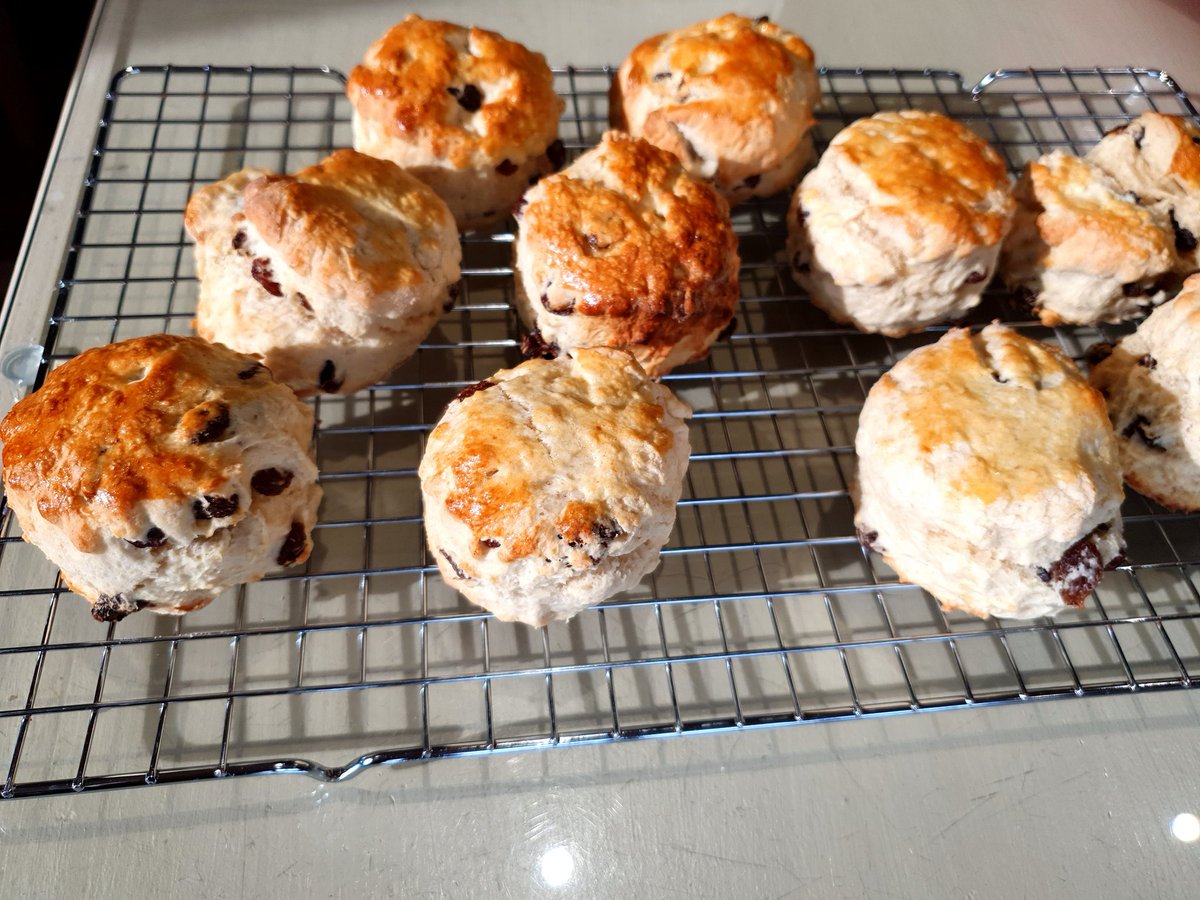 ElleJW's tweet photo. @NewcroftPrimary #VEDay75 
Started early baking scones with Freya, yesterday Freddie and I earned our VE Day 75 medals by completing 75 laps of our garden!! https://t.co/s0i3rvOQL7