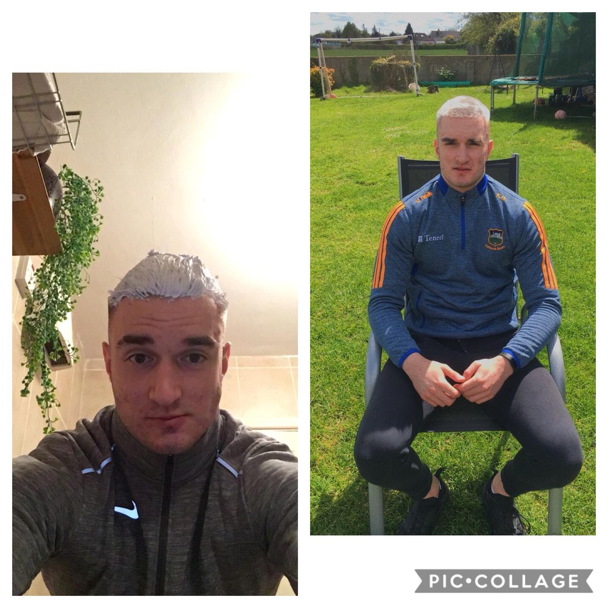 TipperaryGAA's tweet photo. Kuba Beben @kubabeben1 from @Jkbgaa was early in his home salon this morning perfecting his new do! To support and donate click https://t.co/sLaFHe12zc https://t.co/FTgYLrYjGN