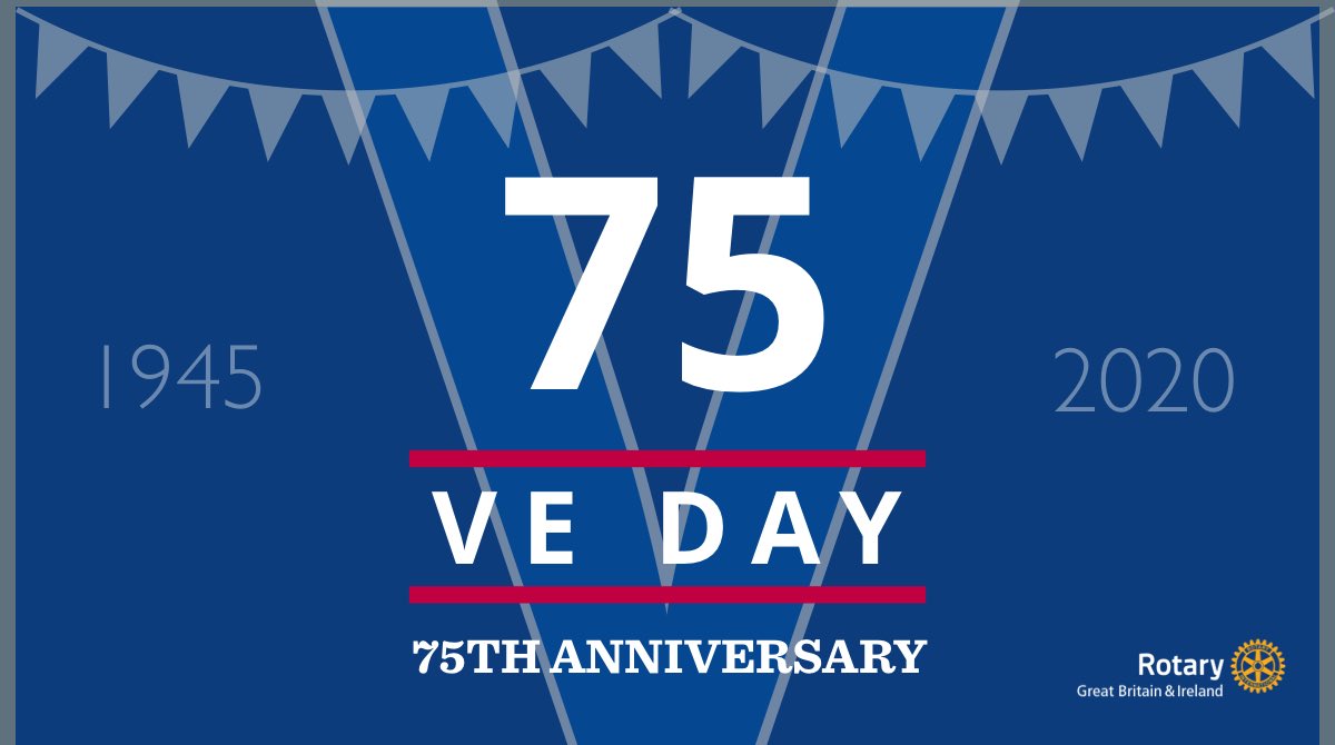 RotaryGBI's tweet photo. Today we mark the 75th Anniversary of VE Day.

A day which signifies the triumph of peace, co-operation and global understanding, and one which gives us a chance to reflect on the sacrifices so many made for our futures.

🕊🤍

#VEDay #VE75 https://t.co/UqFzdKp5Zl