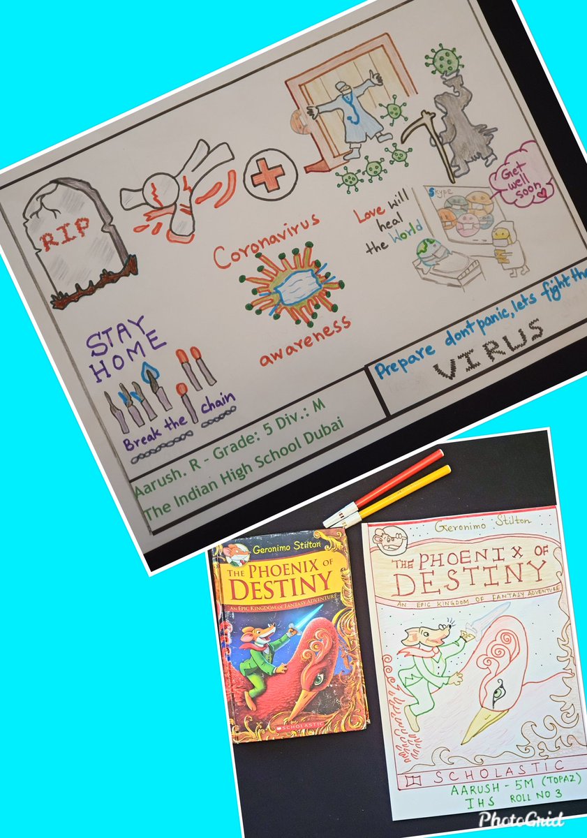 21_aarush's tweet photo. A Big thank you to all my teachers for all the effort they put in for us, everyday is new &amp; fun teachers of IHS are the best 🏆 Home Artist, lock down creativity, making mom Proud  @ArtistOnTwitter @stayhome @inthistogetheruae  @KHDA @IndianHigh_DXB @bestschool Aarush @5M https://t.co/O8fieWqKg7
