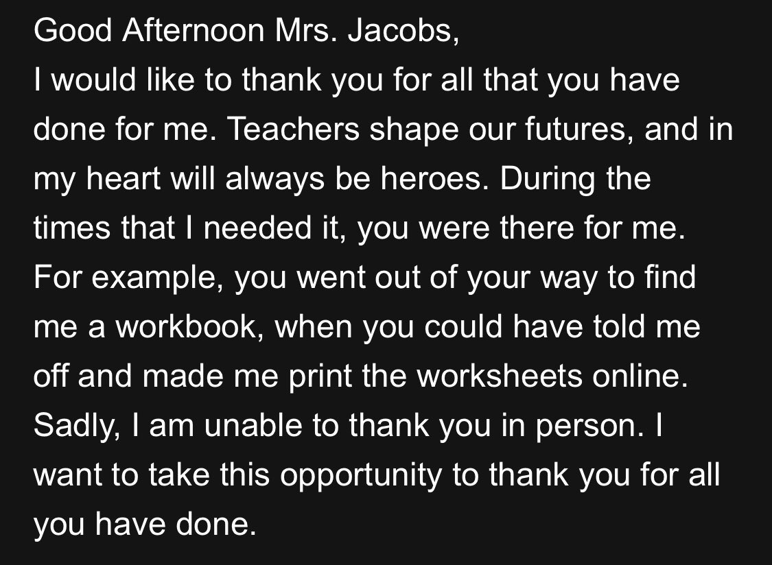MJacobsmath's tweet photo. Sharing some love I got from my students for teacher appreciation Part 2. https://t.co/bcxdrC3dvM