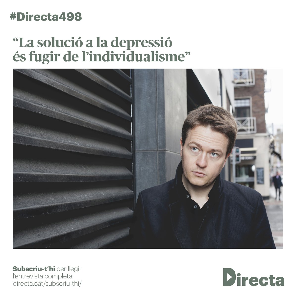 La_Directa's tweet photo. #ENTREVISTA | “Un estudi diu que al 87% de la gent deprimida no li agrada la seva feina o s’hi sent menystinguda”. Entrevista a Johann Hari, escriptor i periodista https://t.co/PyyCKxx01G
Per @AlexRomaguera amb fotografies de Kathrin Baumbach. #Directa498 https://t.co/seVpkfMcGs