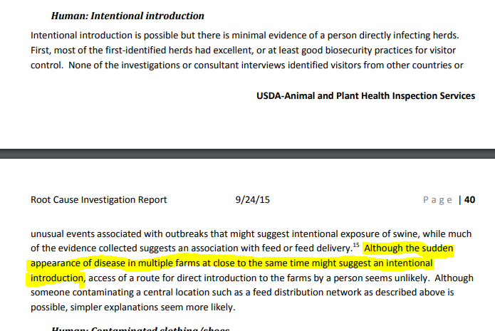 12/April 2013"Cases of porcine epidemic diarrhea (PED) were first diagnosed in the United States (U.S.) beginning inApril 2013."Swine Enteric Coronavirus Introduction to the United States: Investigation Report https://www.aphis.usda.gov/animal_health/animal_dis_spec/swine/downloads/secd_final_report.pdf