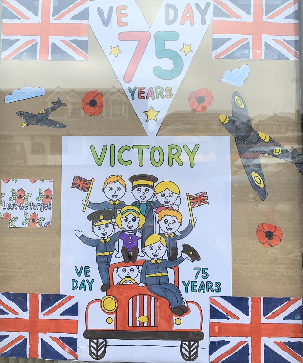 Made by Cai Davies... 

We say thank you to everyone who fought for our freedom and our future ❤️#veday