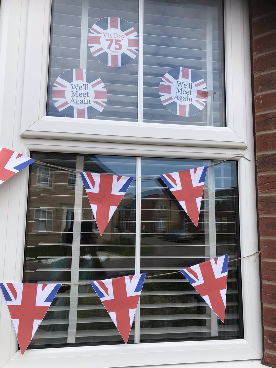 BeechMPS's tweet photo. Good morning Beech Class! I’ve decorated the front of my house for VE Day! What are you doing to celebrate? Check out the VE Day activities on our year 2 home learning page. https://t.co/PYgrgRwYFw