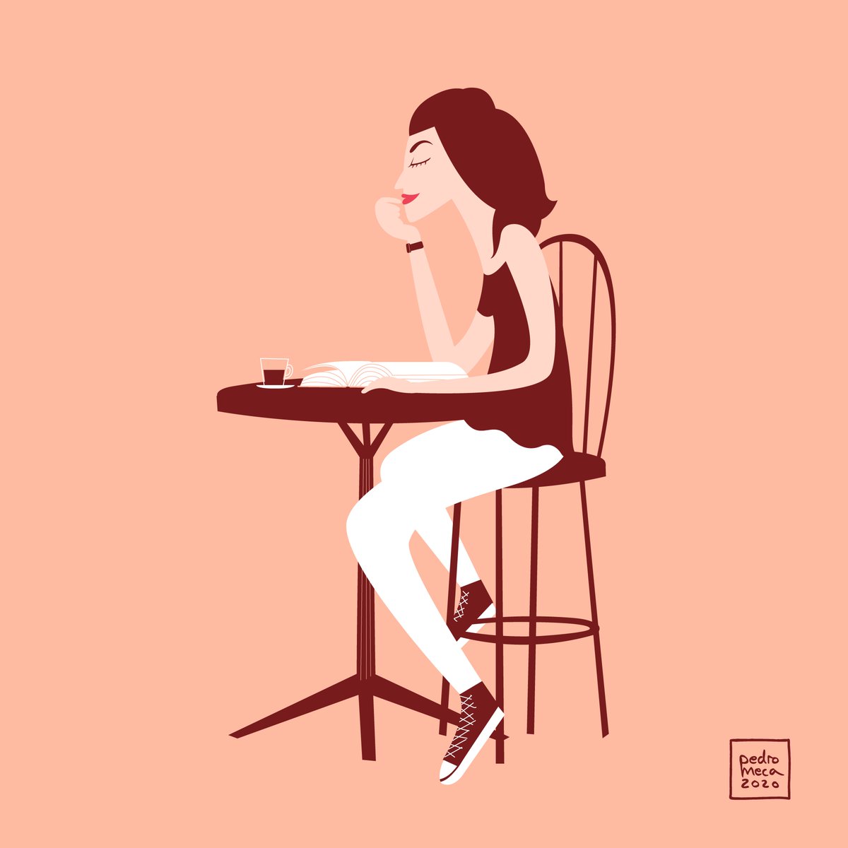 pedro_meca's tweet photo. Cafetería series
#cafeteria #cafe #girl #thinking #relax #hygge #illustration #vectorart #pedromeca https://t.co/DWQkFO3fP2