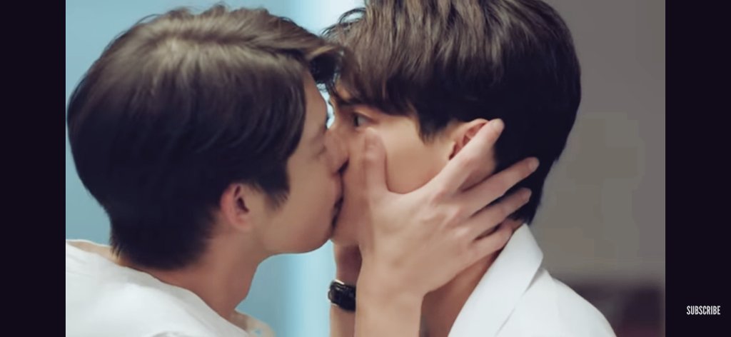 Finally a proper kiss was waiting for this for so long. How cute & hot do they look with matching white shirts #2getherTheSeries  #SARAWATINE