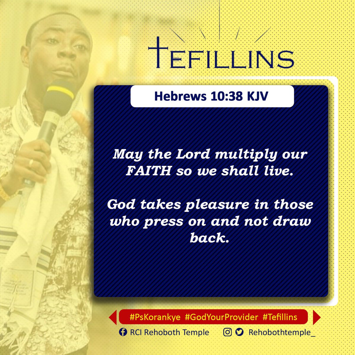 RciYahwehtemple's tweet photo. THE  TEFILLINS
Hebrews 10:38 KJV
Now the just shall live by faith: but if any man draw back, my soul shall have no pleasure in him.

GOD YOUR PROVIDER
Good Morning
#Tefillins #Pskorankye #rosagh #rehobothtemple_ https://t.co/0X1M2cs8cV