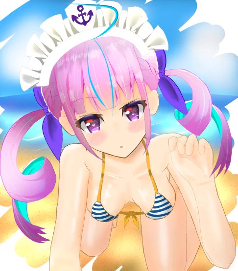 水着あくあちゃん!一緒に海に行きたいな!#あくあーと 