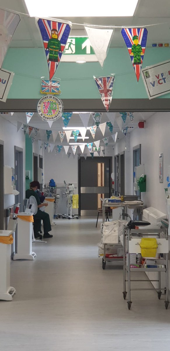 NOFRehab's tweet photo. This week we got patients involved in creating bunting for VE Day. As one patient said to us... 
"The world must know what happened, and never forget it." 🇬🇧🏴󠁧󠁢󠁷󠁬󠁳󠁿  #StrongerTogether 
@AneurinBevanUHB @MacklinCaroline @Miazmiazlg https://t.co/lQRDTO2d83