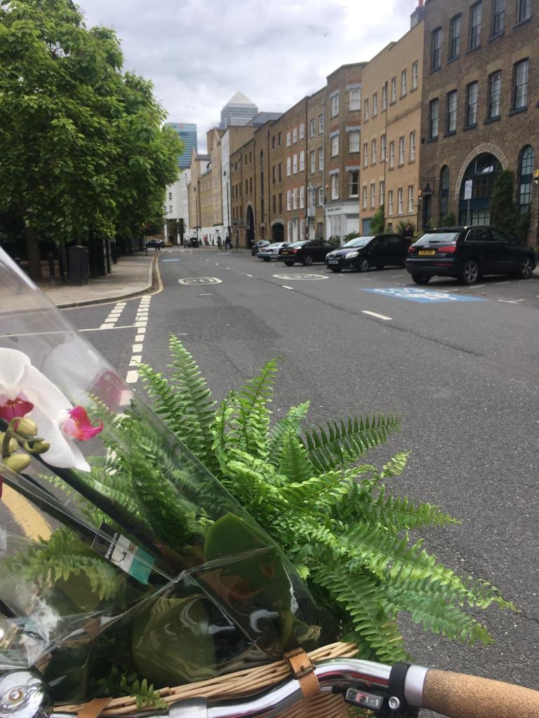 At the weekend, I cycle into Lewisham (and further afield!) when I go to the shops and I stick things in my bike basket (amazing how much you can get in there). Sometimes I go out for longer rides - down the Thames Path, out into the leafy bits of Bromley.