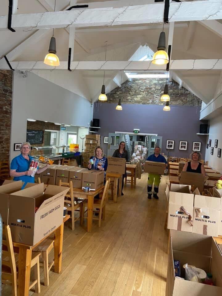 IrelandDivision's tweet photo. We are delighted to support the community work of Limavady Corps with the delivery of food parcels today.
Food parcels have been delivered down to Limavady. The Corps have teamed up with @SVP_Ireland  and Limavady Community Development Initiative. https://t.co/U0GcR1oQc1