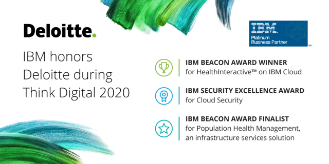 Shogan501's tweet photo. ,@DeloitteOnTech was honored with 3 @IBM Beacon and Business Excellence awards at #Think2020. Proud of my colleagues’ commitment to strategic collaboration and digital innovation. https://t.co/4ytzOCPnao https://t.co/u3hhtovy4q