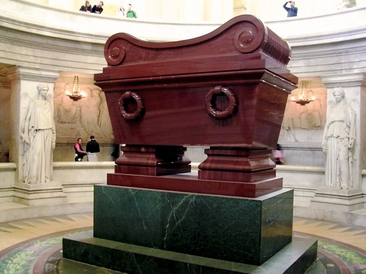 Centuries later Napoleon wanted to be buried in an Imperial Porphyry tomb, as a symbol that he was heir to the Roman Emperors. His officials searched for the lost Imperial quarry but were unable to find the source. He was instead buried in a tomb of much more common red porphyry.
