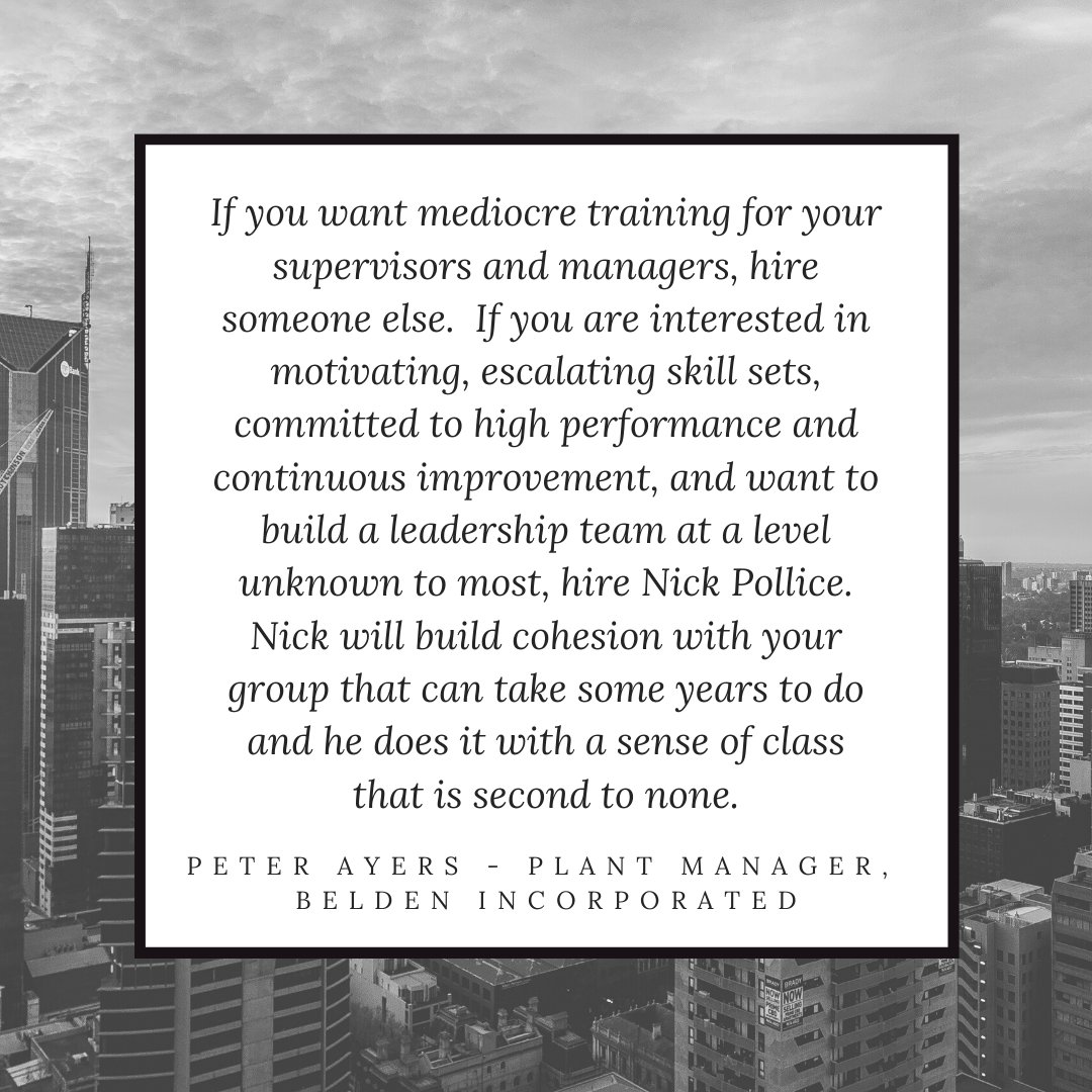 pollicemgmt's tweet photo. Performance Counts.

#leadershipdevelopment #managerialtraining #beldenincorporated #clientlove #testimonial #changeandimpact #personaldevelopment #provenresults #performancecounts #staymotivated #empowerment https://t.co/cW6xvVEOfQ