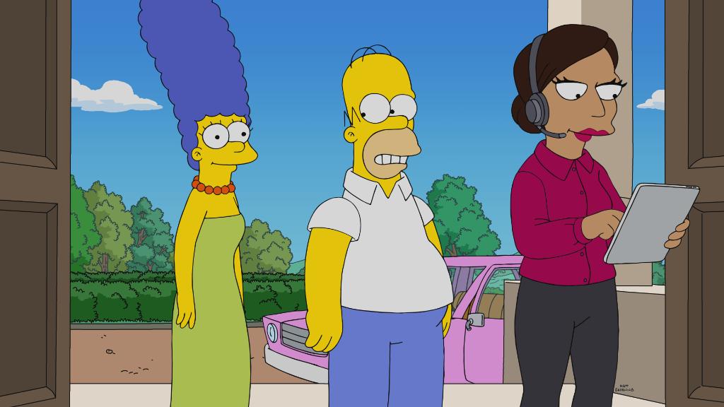 TheSimpsons's tweet photo. The look on my face when @Lilly is standing 𝓻𝓲𝓰𝓱𝓽 𝓽𝓱𝓮𝓻𝓮 on The Simpsons this Sunday at 8/7c. 🤩 https://t.co/oOQqoMy3MK
