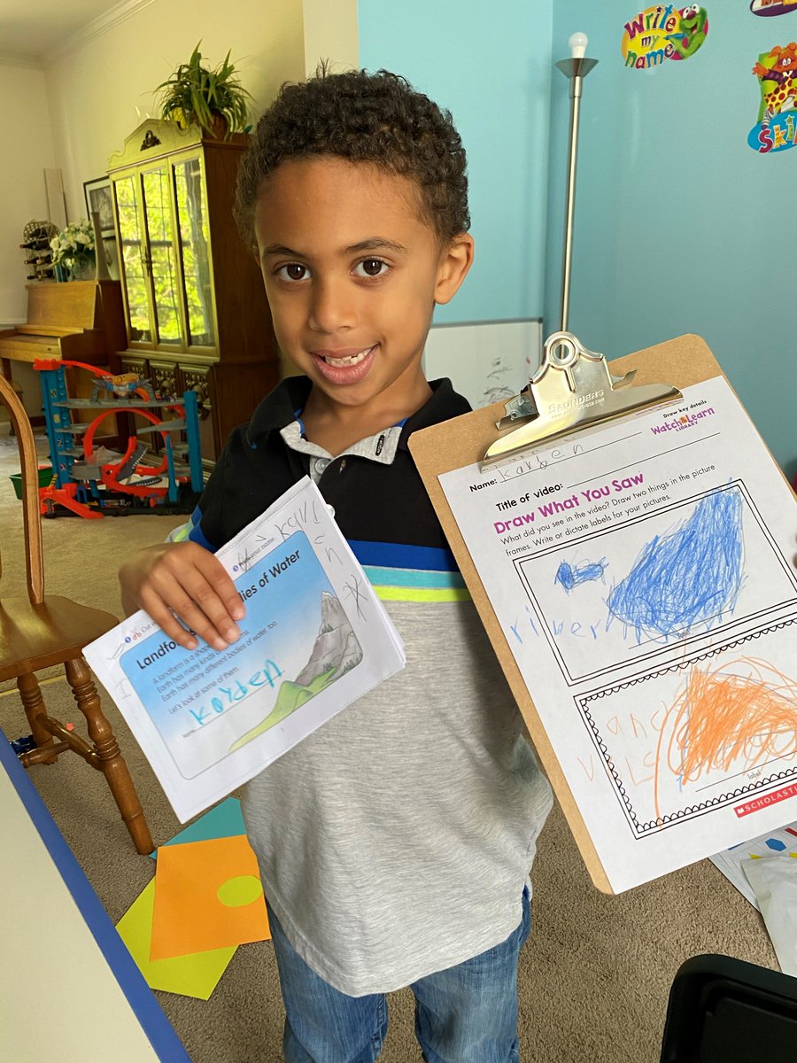 Mutual_ES_CCPS's tweet photo. One of our Kindergarten families is really rocking online learning!! They made a book about landforms, played a matching game about landforms and made landforms with playdoh! Keep up the great work! #CalvertGetsItDone #CalvertLearns https://t.co/14RnQUTvp0