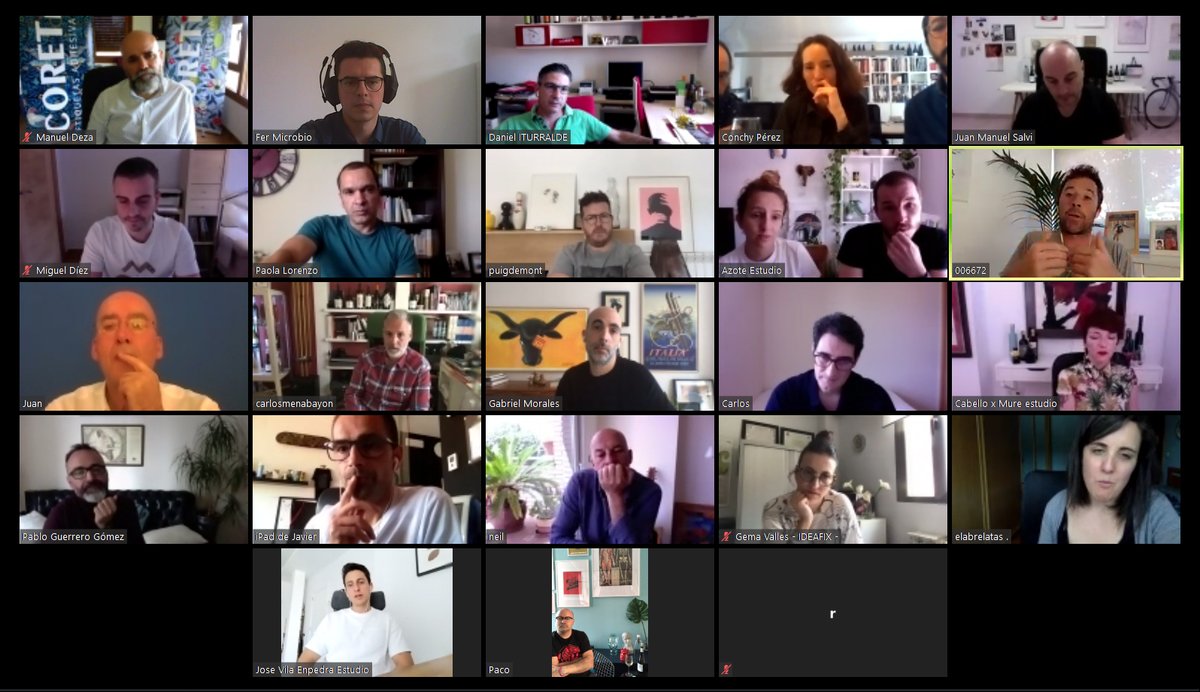 FernandoBedmar's tweet photo. Genial la videocharla sobre vino y diseño organizada por @CoretiEtiquetas. Gracias a @Donkeyheadmanu, @daniturralde y a todos los profesionales que han participado (os estoy stalkeando poco a poco 🧐). Así da gusto! 👏👏👏 https://t.co/RiEzYvYNnC