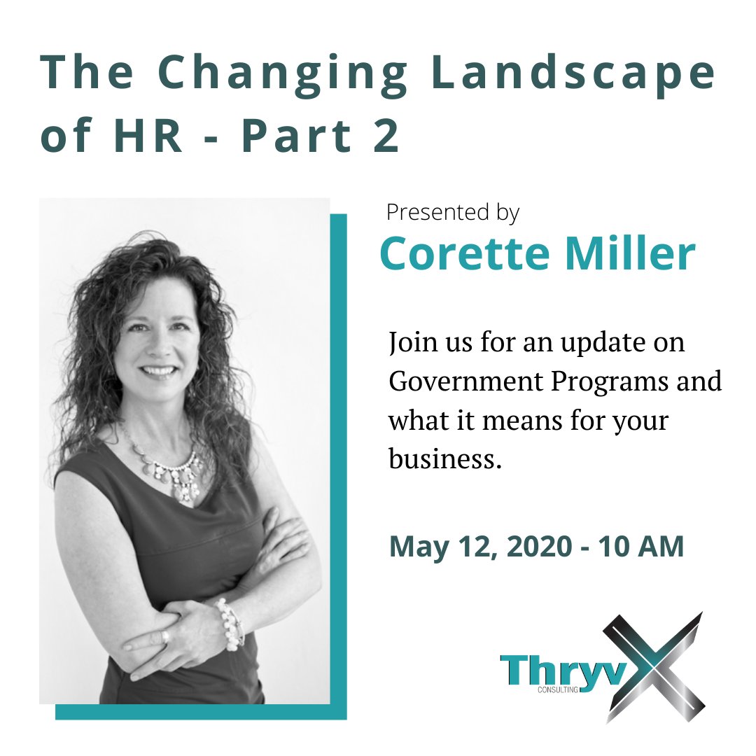 thryvx's tweet photo. Update on Government Programs
Join us for an update of our first webinar on the changes to government programs. 
Don't miss The Changing Landscape of HR Pt-2 
FREE webinar
Register now https://t.co/MTZhC0Syiw 

#HR #governmentPrograms #freeWebinar #businessowners https://t.co/M5Ye2V0Isj