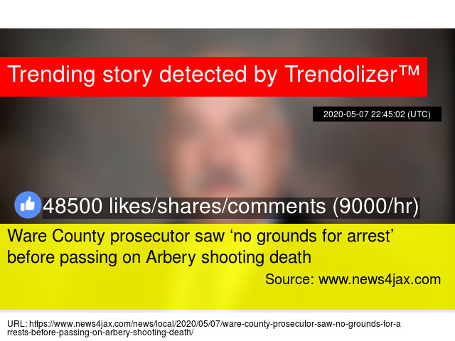 Trendolizer's tweet image. #WareCounty #prosecutor saw ‘no grounds for arrest’ before passing on Arbery shooting death #AhmaudArbery... trendolizer.com/2020/05/ware-c…