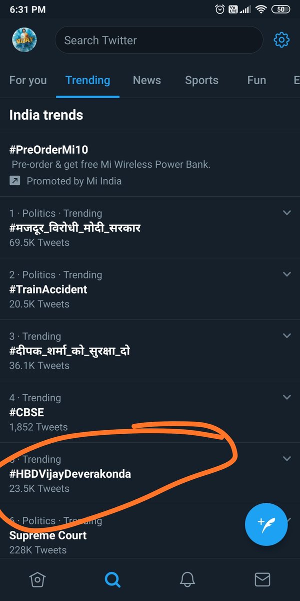 NChetanAditya1's tweet photo. #5trending 
#HBDVijayDeverakonda https://t.co/FIXmenvg8Z