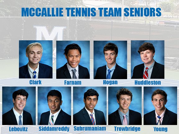 McCallie Athletics (@mccalliesports) on Twitter photo .<a href="/mccallietennis/">McCallie Tennis</a> was not able to defend its state title on the court this spring, but the seniors did set an example of hard work and service for the younger players. We missed cheering at the matches but are grateful for your efforts for the program. All the best! #GoBigBlue .<a href="/mccallietennis/">McCallie Tennis</a> was not able to defend its state title on the court this spring, but the seniors did set an example of hard work and service for the younger players. We missed cheering at the matches but are grateful for your efforts for the program. All the best! #GoBigBlue