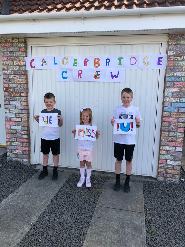 Kids made this other day as part of their video 🌈  Cant wait to see it. Stay safe everyone and take care 💙❤ <a href="/calderbridgeps/">Calderbridge Primary School and Nursery Class</a>