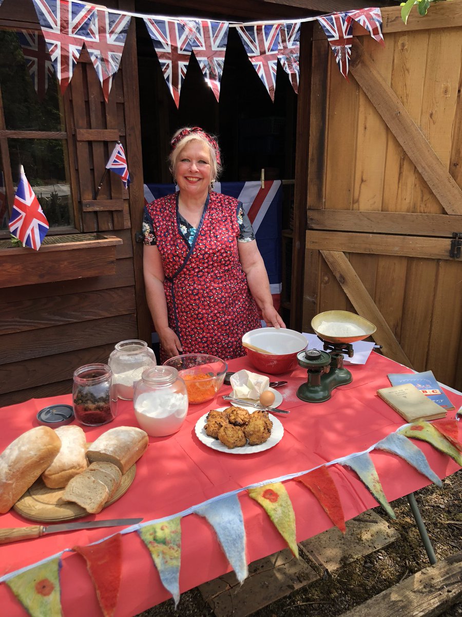 manorhstables's tweet photo. I’m in my garden making #carrot buns from a #WWII recipe to celebrate #StayAtHome #VE Day @visitlincoln @RafMetheringham https://t.co/7Qo6yd6Yu4