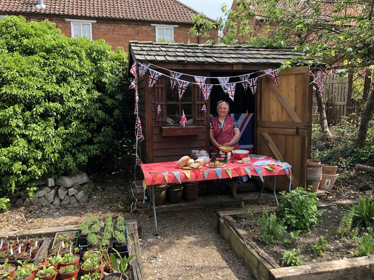 manorhstables's tweet photo. I’m in my garden making #carrot buns from a #WWII recipe to celebrate #StayAtHome #VE Day @visitlincoln @RafMetheringham https://t.co/7Qo6yd6Yu4