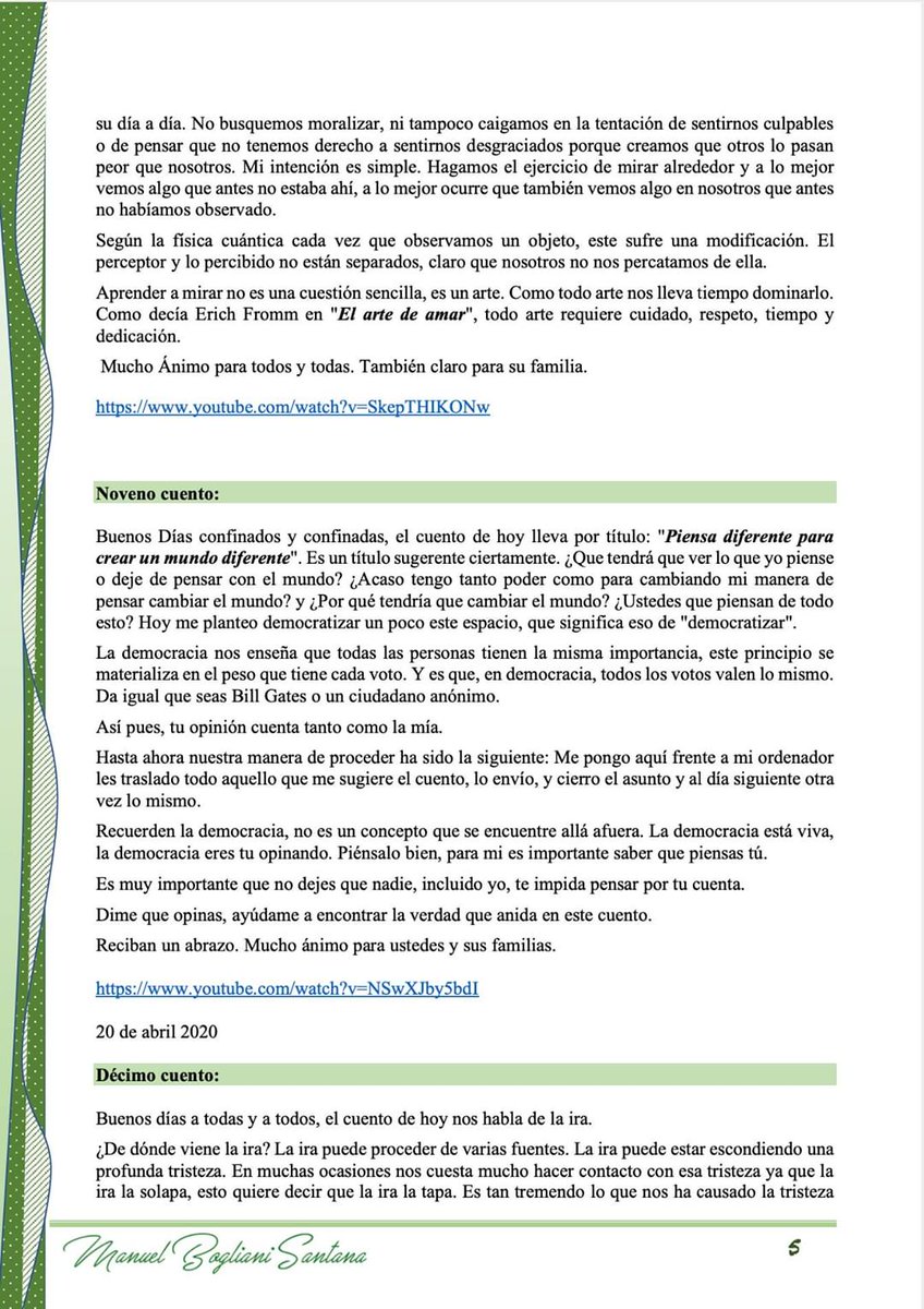 IESAnaLuisa's tweet photo. ✅ Queremos hacerles partícipes de otra preciosa iniciativa realizada con el alumnado de FOL por parte del compañero Manuel Bogliani durante el confinamiento.

Todos los días comenzaba la clase con un cuento y una bonita reflexión con la intención de motivar y educar en valores. https://t.co/AJbFMzIQ5T