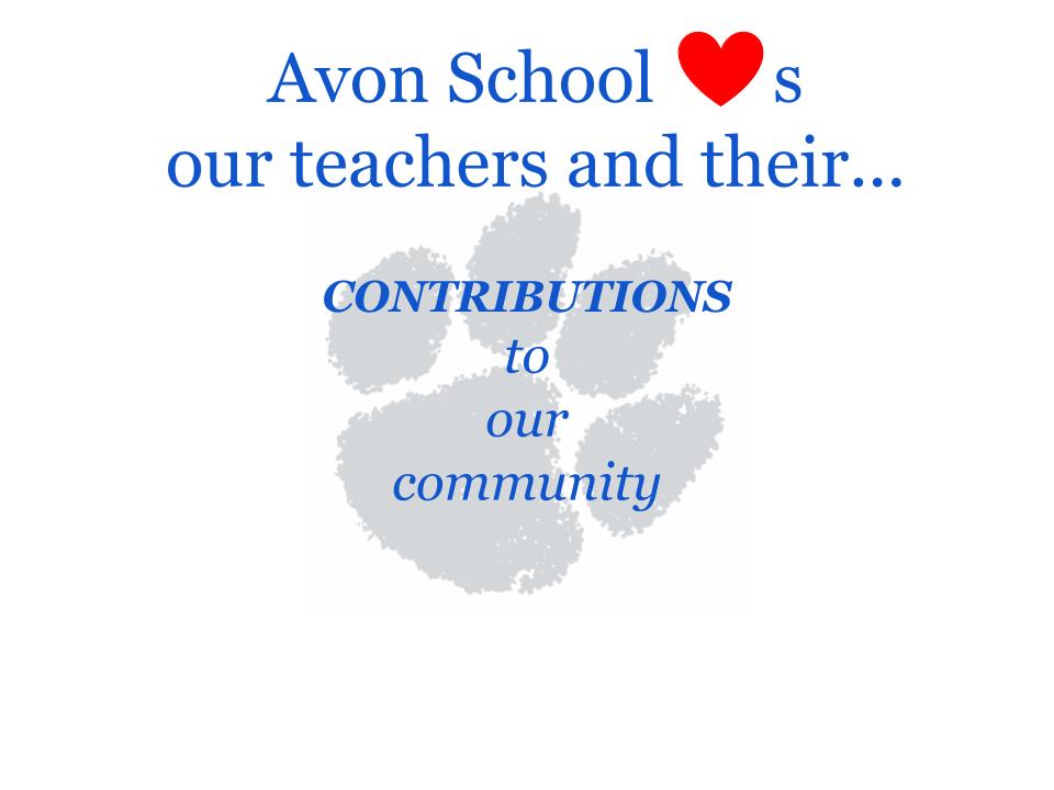 AvonTigers's tweet photo. We are closing out Teacher Appreciation Week by celebrating the contributions of our teachers to the Avon community. Their service and instruction extend far beyond the walls of the classroom to (now, more than ever). #AvonPS1 #ThankATeacher #TeacherAppreciationWeek2020 https://t.co/ltvT2Zb4gS