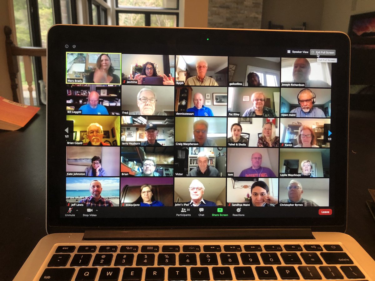 Our Friday morning @RotaryBurlNorth zoom meeting was another success! Over 30 members talked about our work in the community and how we can do more ❤️ #community #StaySafe #support