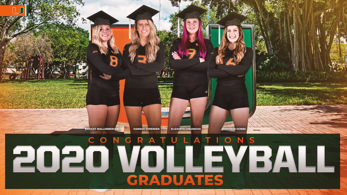 Miami Hurricanes Volleyball (@canesvb) on Twitter photo Congratulations <a href="/BWallenberger/">Bridget</a>, <a href="/sorensen_hannah/">Hannah Sorensen</a>, <a href="/lukianovel/">Elizaveta Lukianova</a> & <a href="/CameronDobbs/">Cameron Dobbs</a> on earning your degrees from <a href="/univmiami/">University of Miami</a>! We’re so proud of you and this accomplishment 🙌 Congratulations <a href="/BWallenberger/">Bridget</a>, <a href="/sorensen_hannah/">Hannah Sorensen</a>, <a href="/lukianovel/">Elizaveta Lukianova</a> & <a href="/CameronDobbs/">Cameron Dobbs</a> on earning your degrees from <a href="/univmiami/">University of Miami</a>! We’re so proud of you and this accomplishment 🙌