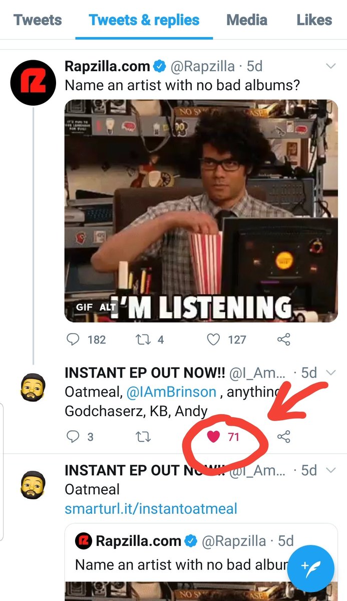 GodChaserz's tweet photo. Dear @Rapzilla ..looks like our fans are speaking. Thanks to @I_Am_Oatmeal https://t.co/DPw5kvH5io
