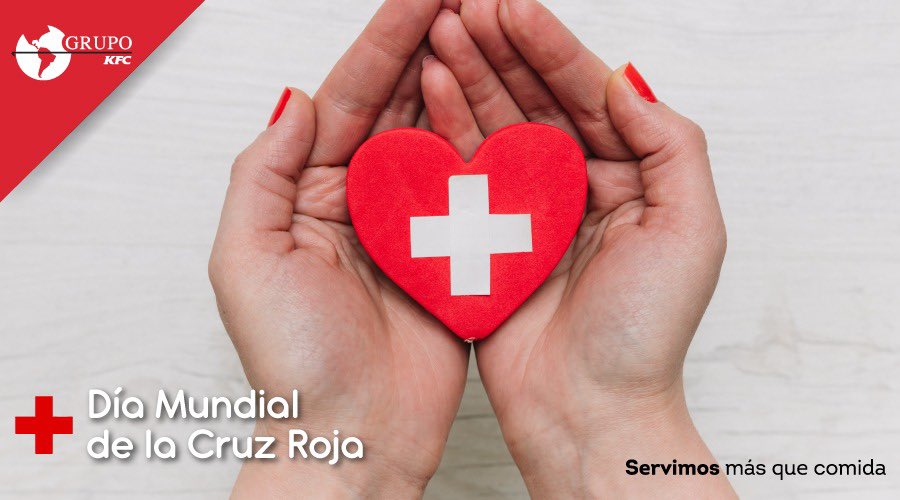 GrupoKfcEcuador's tweet photo. #DíaMundialDeLaCruzRoja 

El 8 de mayo celebramos el Día Mundial de la Cruz Roja, como reconocimiento a la labor de los voluntarios que cada día salvan vidas y ayudan al desarrollo social. https://t.co/TAvlRnzxNl