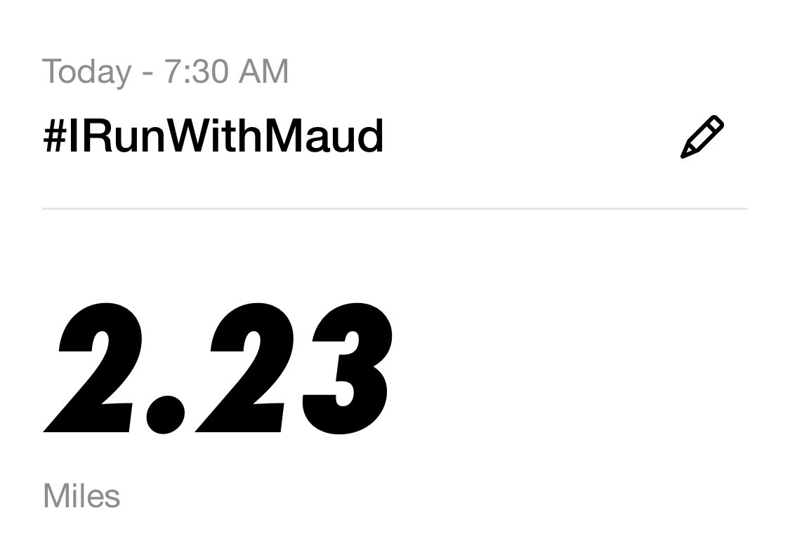JaszJones's tweet photo. #IrunwithMaud https://t.co/otqOjS3MB0