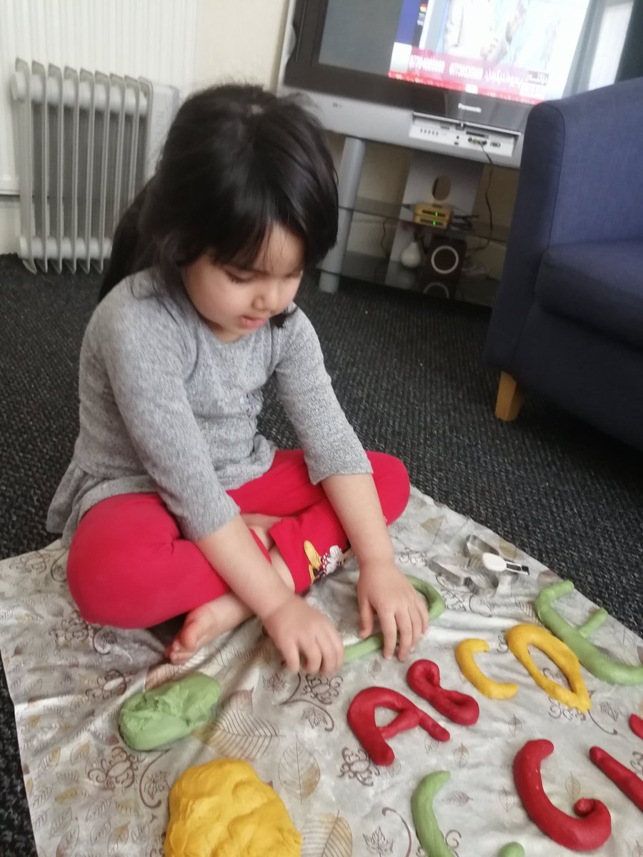 dima_kheder's tweet photo. Ema played with play-doh and created the alphabet https://t.co/sWpLIQQprm
