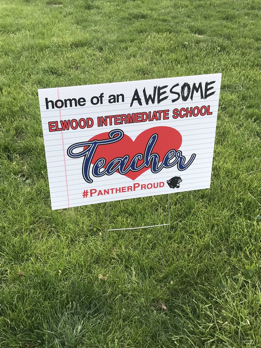 MrsMiller2nd's tweet photo. Loved coming home to see this in my front yard!!! ❤️🐾 #PantherProud #EIS https://t.co/8ab7F50fTp