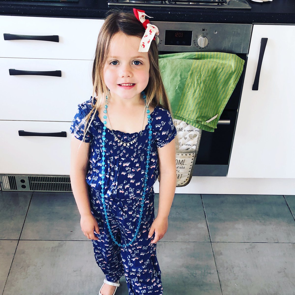 My little one all ready for the VE Day social distancing street party! #VEDay2020 #SocialDistanacing #redwhiteandblue