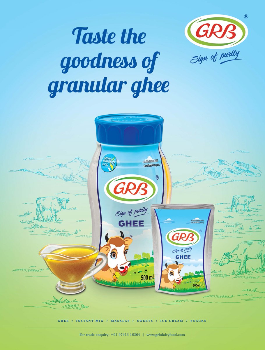 Share your experience of goodness.

#grb #grbghee #ghee #healthyfoodchoices #cowghee #fmcg #dairyproducts #pure #taste #healthy #southindia #deliciousfood #stayfit #stayhome #staysafe