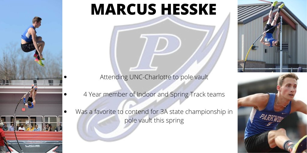 🏃‍♂️SENIOR SPOTLIGHT🏃‍♂️
Marcus Hesske - 

One of the favorites to win a championship this spring in Pole Vault, and will attend UNC-Charlotte to continue his athletic and academic career!  Thank you for everything Marcus!