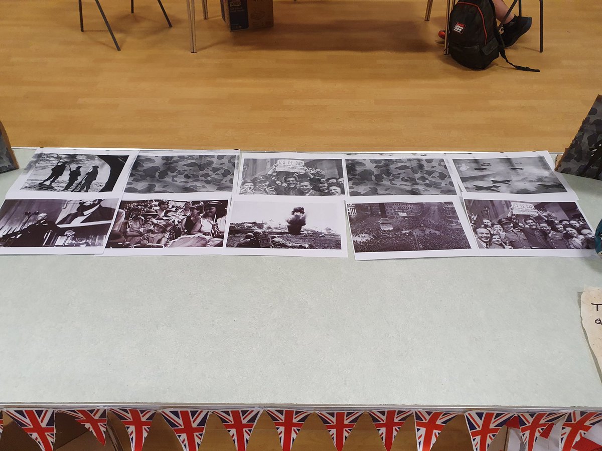 SeahavenAcademy's tweet photo. Fantastic work from our students and staff in school today, preparing for a VE day celebration party to finish the day #VEDay75 https://t.co/UsGjlFjiwi